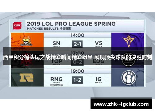 西甲积分榜头尾之战精彩瞬间精彩纷呈 展现顶尖球队的决胜时刻